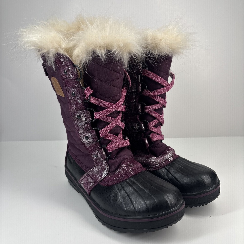 Sorel Tofino II Youth US 3 Purple Waterproof Winter Snow Boots‎ Faux Fur Cuff - Picture 12 of 16